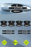 Yeni Nesil Renault Latitude Karbon Kapı Kolu Koruma Seti – Latitude Modeline Tam Uyumlu, Beyaz Yazılı Tasarım