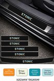 Kia Stonic Karbon Kapı Eşiği Koruyucu Seti – 4 Kapı 1 Bagaj Stonic Uyumlu 5 Parça