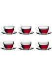 Paşabahçe Basic 6 Lı Çay Fincan Takımı 12 Parça 97948 Şeffaf