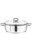 Safinox Flavia Çelik Kısa Tencere 36x13 Cm-12 Litre