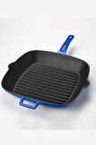 Lava Grıll Tava Metal Saplı Mavi 28*28 cm