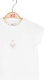 Nk Kız Bebek Leaf Tshirt 1-4 Yaş Ekru-Gülkurusu