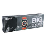 Asonic W900 Ultra IOS ve Android Uyumlu 2.09 inc Geniş Ekranlı Gümüş Akıllı Saat