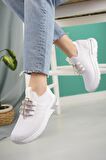 Kadın Nud Bağcıksız Taşlı Triko Kadın Sneaker