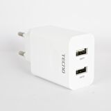 Global Çift Çıkışlı Şarj Aleti Type-C ve Micro Data Kablolu TCW-E01D Beyaz WNE0160