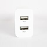 Global Çift Çıkışlı Şarj Aleti Type-C ve Micro Data Kablolu TCW-E01D Beyaz WNE0160