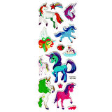 Sticker Kabartmalı Stiker Defter, Planlayıcı (kzy1044) 16x7 cm - Unicorn