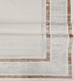 Victoria Koleksiyonu Viskon Akrilik Dokuma Lüks Saçaklı Halı 6015 Terra