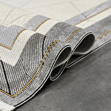 Pera Koleksiyonu %100 Akrilik Dokuma Lüks Saçaklı Halı 4503 Gri