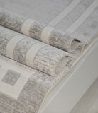 Bamboo Koleksiyonu Akrilik Dokuma Saçaklı Halı 1015 Gri