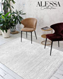 Alesta Koleksiyonu Akrilik Dokuma Saçaklı Halı 3505 Krem