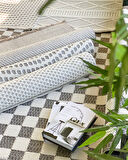 Tual Koleksiyonu Modern Saçaklı Halı 8407 Gri