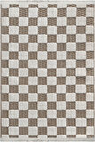 Tual Koleksiyonu Modern Saçaklı Halı 8408 Kahve