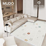 Mudo Koleksiyonu Dekoratif Modern Saçaklı Halı 8754 Multi