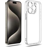 iphone 15 Pro Kamera Korumalı Şeffaf Yumuşak Süper Silikon