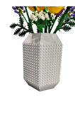 Lego Çiçek Uyumlu Özel Tasarım Büyük Dekoratif Vazo Biyoplastik