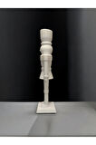 Yılbaşı Süsü Modern Fındıkkıran Nutcracker Dekoratif Obje Beyaz