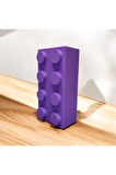 Renkli Blok Brick Özel Tasarım Modern Dekoratif Vazo Mor (ÇİÇEK DAHİL DEĞİLDİR)