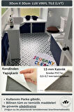 Technojet Kendinden Yapışkanlı Modern Tasarım Mutfak Banyo Zemin Duvar Kaplama 30cm×30cm(4'lü Paket)