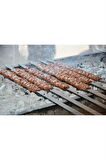 Adana Kebap Şişi Urfa Kıyma Kebabı İçin Yassı Şiş 10 Adet