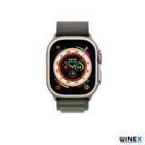 Global 42-44mm Yeni Nesil Apple Uyumlu Akıllı Saat Kordonu Hasır Kancalı Yeşil