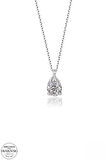 SWAROVSKİ TAŞLI  ZİRCONİA DAMLA PIRLANTA MONTÜR 925 AYAR GÜMÜŞ KOLYE