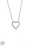 SWAROVSKİ TAŞLI  ZİRCONİA KALP 925 AYAR GÜMÜŞ KOLYE