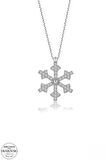 SWAROVSKİ TAŞLI  ZİRCONİA KAR TANESİ 925 AYAR GÜMÜŞ KOLYE