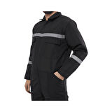 KANT Bondit Kumaş Bütün Kollu Soğuk Hava Kışlık Tulum Siyah