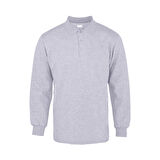 KANT 2 İplik Polo Yaka Sweatshirt Gri