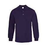 KANT 2 İplik Polo Yaka Sweatshirt Lacivert