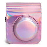 Instax Mini 12 Makine Uyumlu Pembe Parlak Deri Kılıf