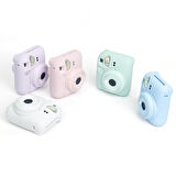 Instax Mini 12 Makine Uyumlu Mavi Koruyucu Silikon Kılıf