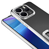 Redmi Note 14 4G Kılıf Köşeleri Renkli Şeffaf Kamera Korumalı Silikon Luxury Kapak