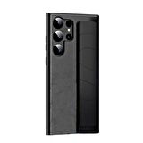 Global Samsung Galaxy S24 Ultra Uyumlu Premium  Case Parmak Askılı Telefon Kılıfı Siyah WNE1084