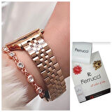Ferrucci Rosegold Roma Rakamlı Çelik Kadın Kol Saat+Bileklik