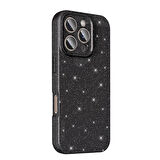 iPhone 16 Pro Max Kılıf Kamera Korumalı Simli Parıltılı Lüks Silikon