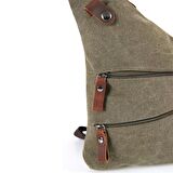 Ççs London 31473 Kanvas Sırt ve Göğüs Çantası Haki