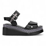 Venüs 2512303 Deri Dolgu Topuk Kadın Sandalet