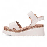 Venüs 2512303 Deri Dolgu Topuk Kadın Sandalet