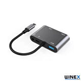 Global 5in1 Type-C Hub Port Adaptör HDMI VGA USB AUX 100W PD Girişli WNE0061