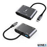 Global 5in1 Type-C Hub Port Adaptör HDMI VGA USB AUX 100W PD Girişli WNE0061