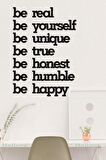 Be Real Be Yourself Ahşap Tablo Duvar Yazısı MDF Tablo Dekoratif Tablo