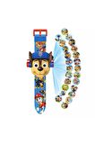 Paw Patrol Çocuk Kapaklı Projektörlü Işıklı Resimli Dijital Saat Doğum Günü Yeniyıl Yılbaşı Hediyesi