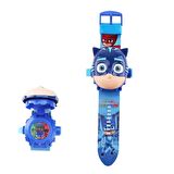 Pijamaskeliler Pj Mask, Pjmasks, , Pj Masks, Kedi Çocuk, Projeksiyonlu Saat