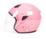 Sway Xbyc 700 Yarı Camlı Elektrikli Bisiklet Motosiklet Ve Scooter Kaskı M Beden Pembe