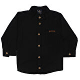 Erkek Çocuk Siyah Bej Hakim Yaka Gömlekli 2'li Takım