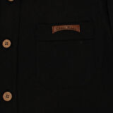 Erkek Çocuk Siyah Bej Hakim Yaka Gömlekli 2'li Takım