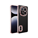 Redmi Note 14 Pro 5G Kılıf Köşeleri Renkli Şeffaf Kamera Korumalı Silikon Luxury Kapak