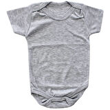 Çıtçıtlı Gri Kısa Kol Body Zıbın